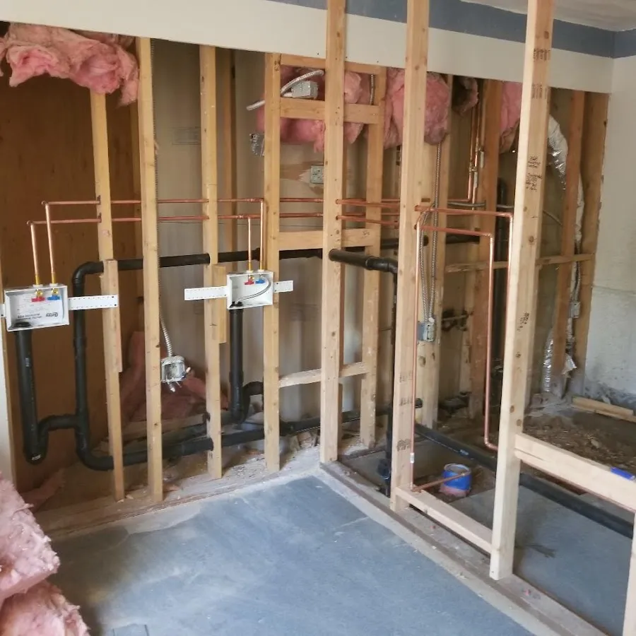 Copper pipe rough-in and plumbing installation in Allegan
